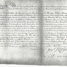 1848 Sale for £107 of property to John Norman Manor record of purchase of the property by John Norman (land adjacent owned by John Nathaniel Atkins and Samuel Kille