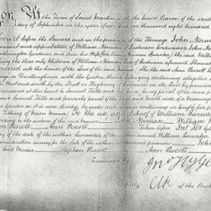 1848 surrender of land by John Norman 1848 record of John Norman surrendering land to Lord of the Manor, consideration £107