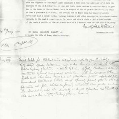 1892 Will p2 Thomas Hall guardianship of M.E.Merrett, wife of HEntry Stevens page 2, in which it is recorded that Muriel Merrett is a minor, under the guardianship of Thomas Hall, who is responsible for revenues from property &c will pass to Miss Merrett.