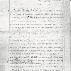 1926 'Granted …to Smiths … all that messuage' 1926 Granted to Smiths … all that messuage'