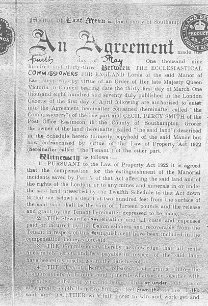 An Agreement between 1933 May, Agreement with Ecclesiastical Commissioners and Smiths - mines and minerals