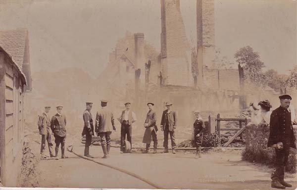 Aftermath of 1910 fire Another view, showing the smouldering ruins