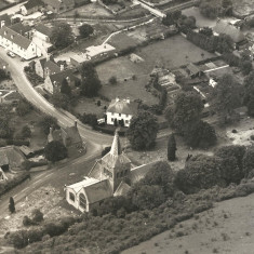 All Saints Church either from the air or  from Park Hill, 1930s/40s?