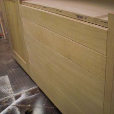 And all the drawers flush to the cabinet.