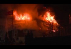 Brook and Hockley Cottages fire, 2013. The fire.