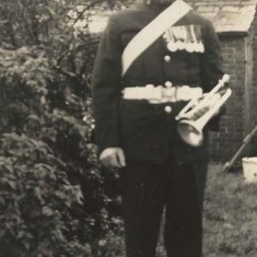 Bugler in uniform Bugler in uniform. We know that both George Fisher and his son Robert played in the fife and drum band.