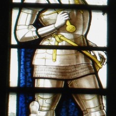 St Joan of Arc, representing France.