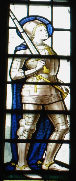 St Joan of Arc, representing France.