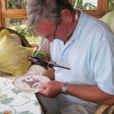 Charles Clayson at work in Mallorca Charles Clayson at work in Mallorca