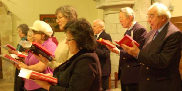 The choir comprised singers from both congregations and sang the Responsorial music as well as hymns chosen because they were familiar to both sides.