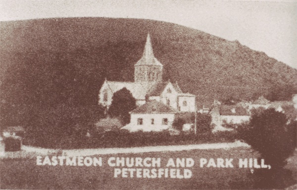 Early post card of Church and Park Hill