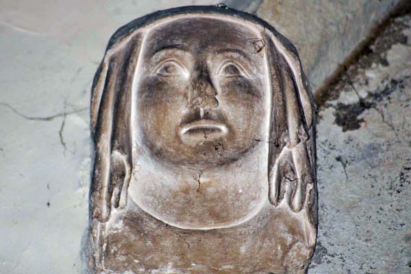 Corbel on the north wall