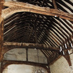 Roof Interior of the the Hall.The beams came from Durford Abbey, | Michael Blakstad