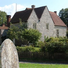 The Hall at The Court House from graveyard of All Saints Church