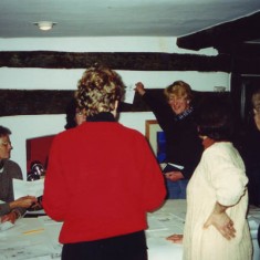 Facing, Rosemary Ryder and Susan Hull, Jane Brown. The first concept was drawn on a large sheet of paper in the dining room of The Tudor House.