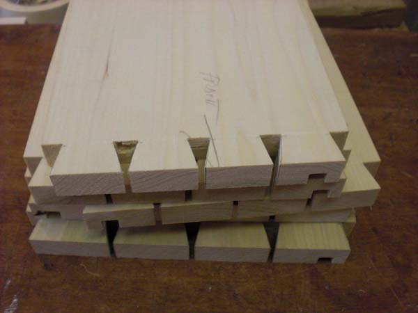 Front drawer dovetails