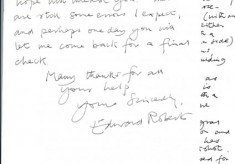 Edward Roberts drawings and notes