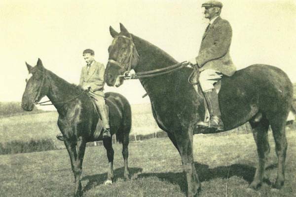 Ernest Noyce junior with father Ernest 1925