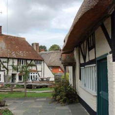 Riverside (foreground) and Riverside. It is likely that the gap between them was a path leading to a ford across the River Meon