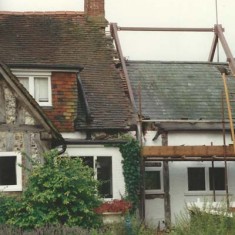 Frame  in position from garden.