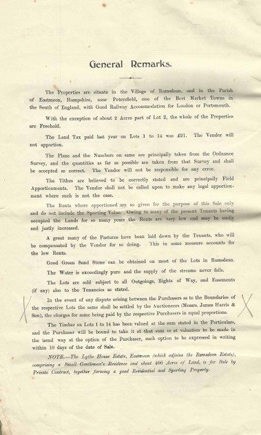 General remarks, including details of Land Ta and description of the topology