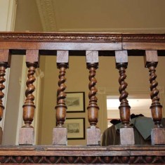 Railings on the first floor landing