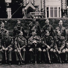Home Guard outside old vicarage.