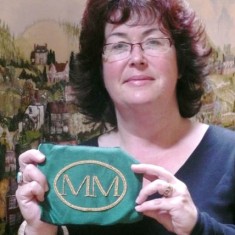 Jane Simms with the keystone Millennium oval