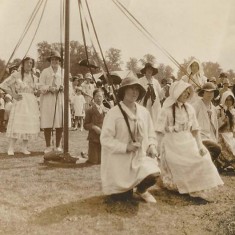 Ladies with Maypole Ladies with Maypole, location and identities unknown