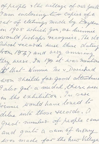 Second page of letter from Clara to Bertha