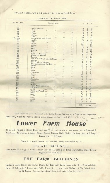 Lot 16 continued, Lower Farm House, including Old Moat