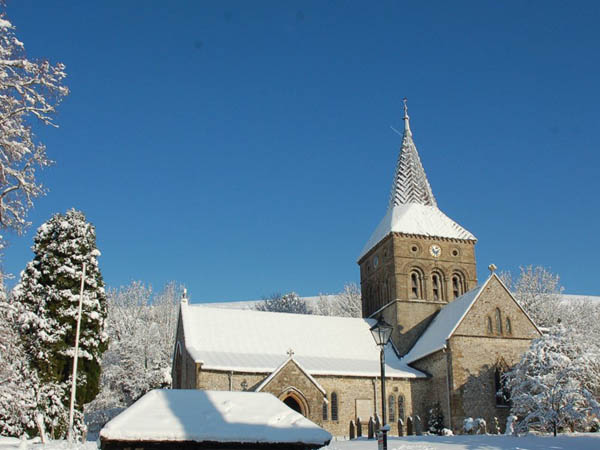Lych gate and church in snow, 2010, photographed by Michael Blakstad | Michael Blakstad