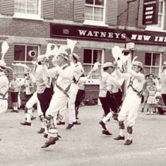 Morris Dancing outside the New Inn, 1960s
