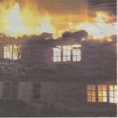 The photograph of the fire which appeared on the front page of the Petersfield Post