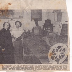 Rev Peter Wadsworth with Peter Berry in article about exhibition.