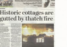 Brook and Hockley Cottages fire, 2013. Press reports.