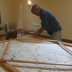 Removing staples from old frame Removing staples from the old frame