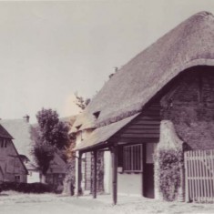 Riverside and Forge Sound, old photo with porch R.Norgett and sons sold meat from what is now Riverside. There were two other butchers in the 1920s, George Aylmore and Samuel Long.