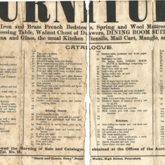 Lower half of Sale notice on Kimberley Cottage