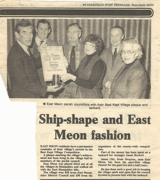 Best kept village, with Richard Burleigh, Michael Atkinson, Freddie Standfield, Jean Rockett, Dennis Mason, Lilian Luff