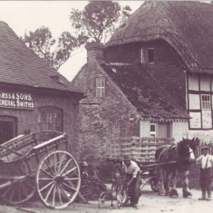 The Forge. Jim Hobbs lives in part of what was then Pilbrook Cottage, to the right.