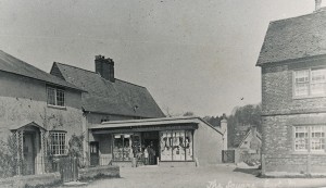 The Square, with Rose Cottage (since demolished) on the left.
