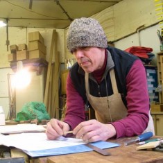 Steve Lamont lived in East Meon for thirteen years and was commissioned in 2008 to design and construct a frame for the Embroidery and a Vestry cupboard behind it.