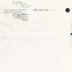 Surrender - Signatures Covenant to surrender, signatures of CP and VN Smith