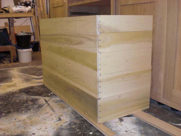 Trial fit of front dovetails