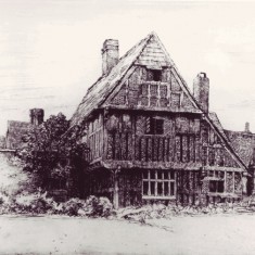 Tudor-House-Bryden-print Engraving of The Tudor House by Robert Bryden, 1905