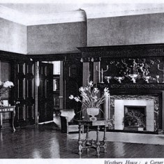Organ Rooms with school cups on mantelshelf
