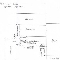 Olivia's plan of the first floor in the 1940s and 50s