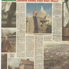 Second part of Your Village. The centre photo shows Rev Peter Wadsworth