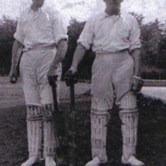 Cricket pair Batsmen, W Blackman on right.